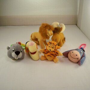 Disney Lion King & Winnie the Pooh Key chain Stuffed Animals Characters.